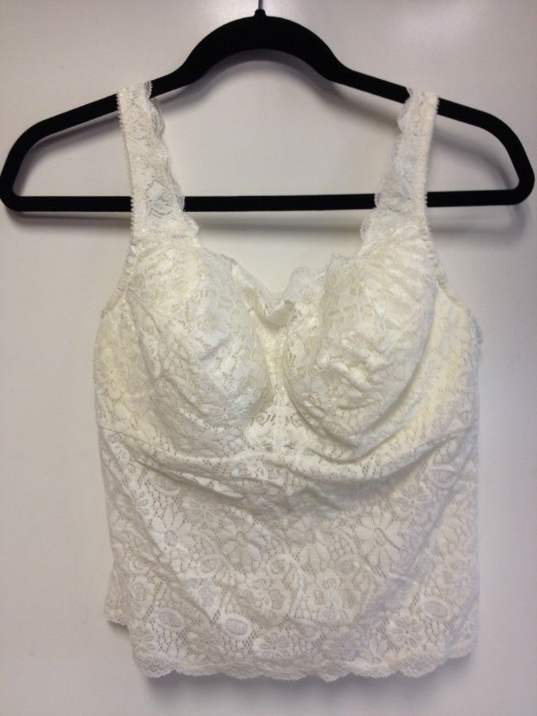 Style 760 Lace Camisole w. Built in Bra Post Mastectomy 36C S10