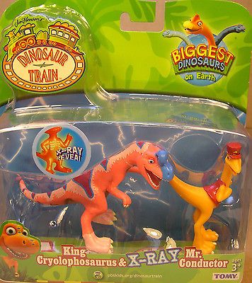 NEW DINOSAUR TRAIN ITEM   KING CRYOLOPHOSAURU S & X RAY MR CONDUCTOR