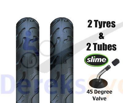 Bugaboo Pram Tyres & Slime Tubes 12 1/2 X 2 1/4 (Pair) Slick (Anti