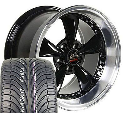 17 9/10.5 Black Bullitt Bullet Wheels Nexen Tires Rims Fit Mustang