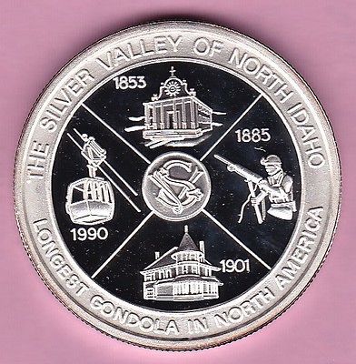 THE SILVER VALLEY OF NORTH IDAHO .999 SILVER ROUND