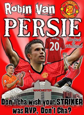 Man Uniteds Robin van Persie Tee shirt   Kids & Adult Sizes