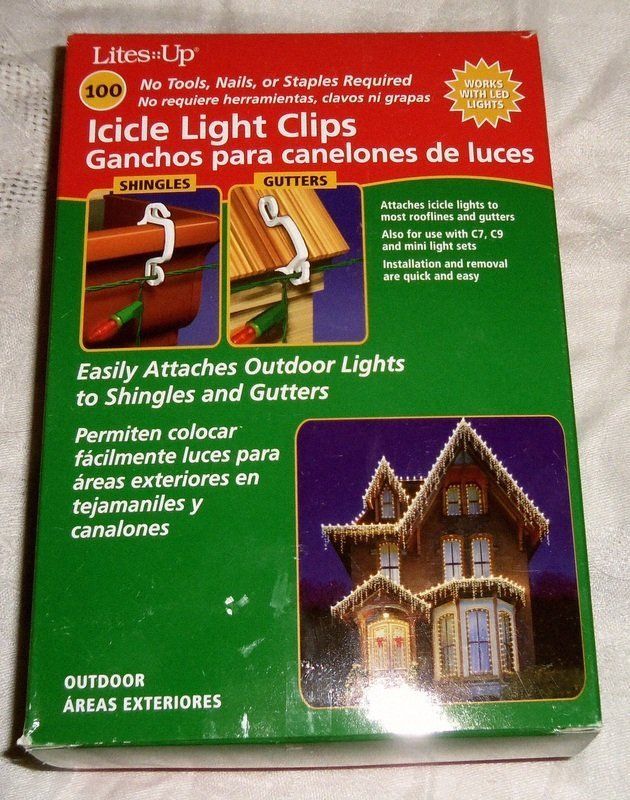 Lites Up Icicle Shingle Gutter Clips Fits Icicle C7 C9 Mini Holiday Li