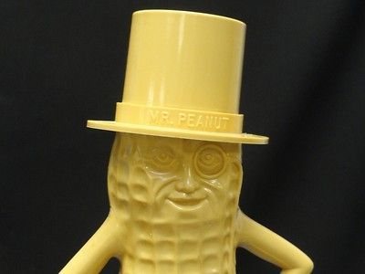 COOL 60s PLANTERS MR. PEANUT VINTAGE PLASTIC FIGURE BANK ~ 8.5