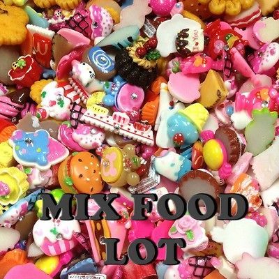 Upick Lot Assorted Mix Food Cup Cake Ice Cream Flatback Cabochons