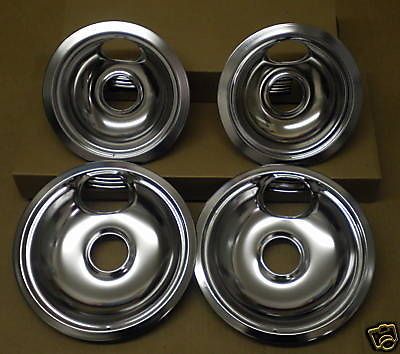 CP5 Range Stove Chrome Drip Pans Bowls PAK 24 6 & 8