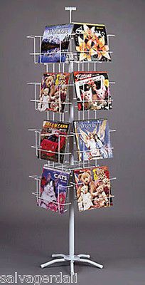 16 Pocket Calendar Spinner Rack Retail Store Floor Display Black New