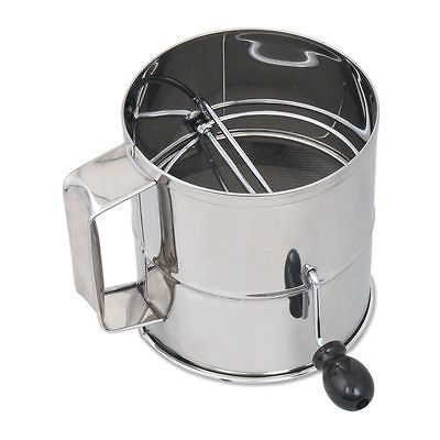 Browne Foodservice S/S 8 Cup Rotary Flour Sifter