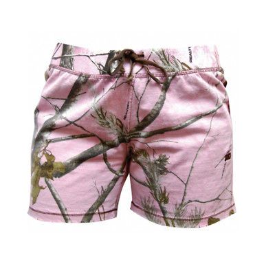 REALTREE GIRL AP PINK CAMOUFLAGE LOUNGE SPORT SHORTS