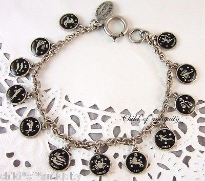 Catherine Popesco ZODIAC Signs STAR French Black Enamel Sterling