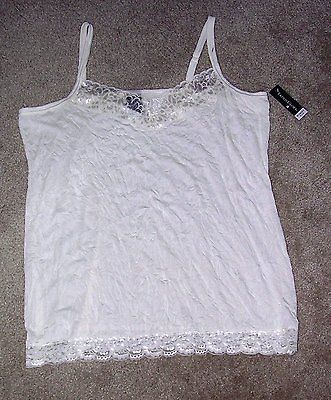 Short Lace Camisole/Night ie/Slip – Faded Glory – NWT – Cream