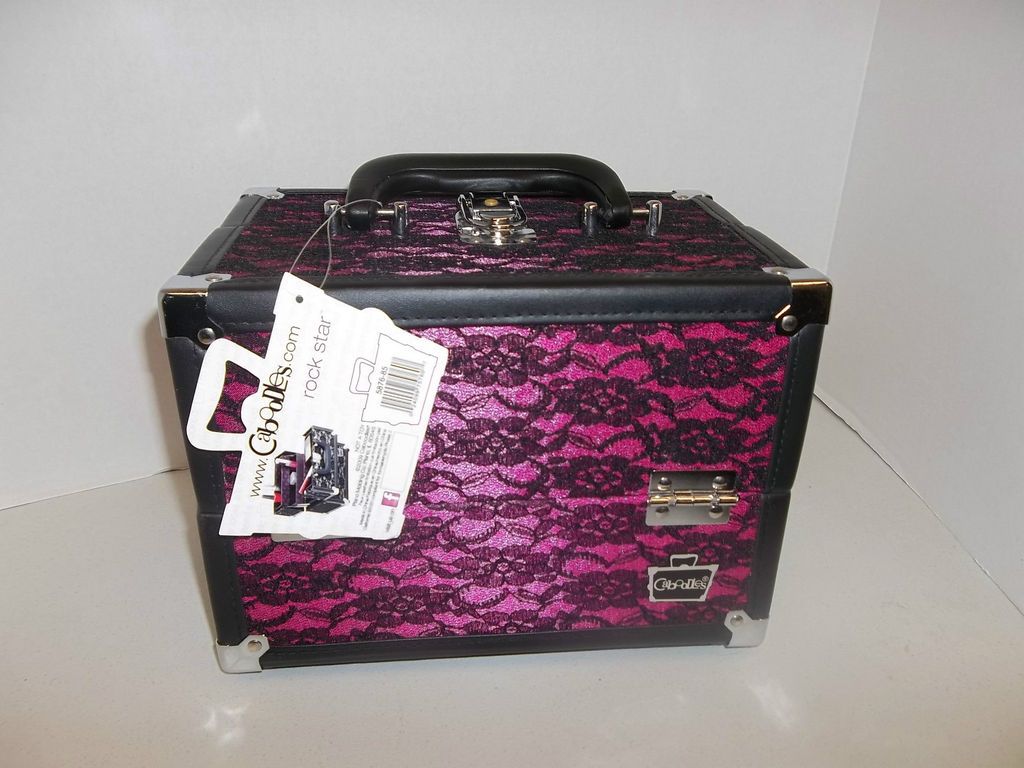 CABOODLES TRAIN CASE MAKEUP ORGANIZER ROCK STAR NEW ORGNAIZER PINK