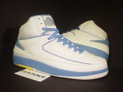 Air Jordan II 2 Retro WHITE UNIVERSITY BLUE MAIZE MELO CARMELO DS 8.5