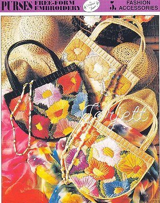 Purses Totes Bags, free form stitchery pc patterns