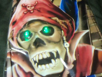 Y1 NEW LIGHTS & Sounds PIRATES on SHIP Door Panel Cover Halloween