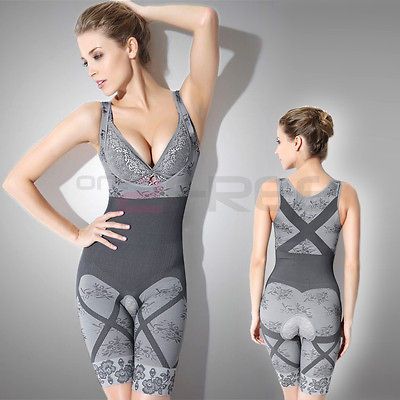 New Womens Bamboo Fiber Slimming Full Body Shaper Lift Hip Thigh