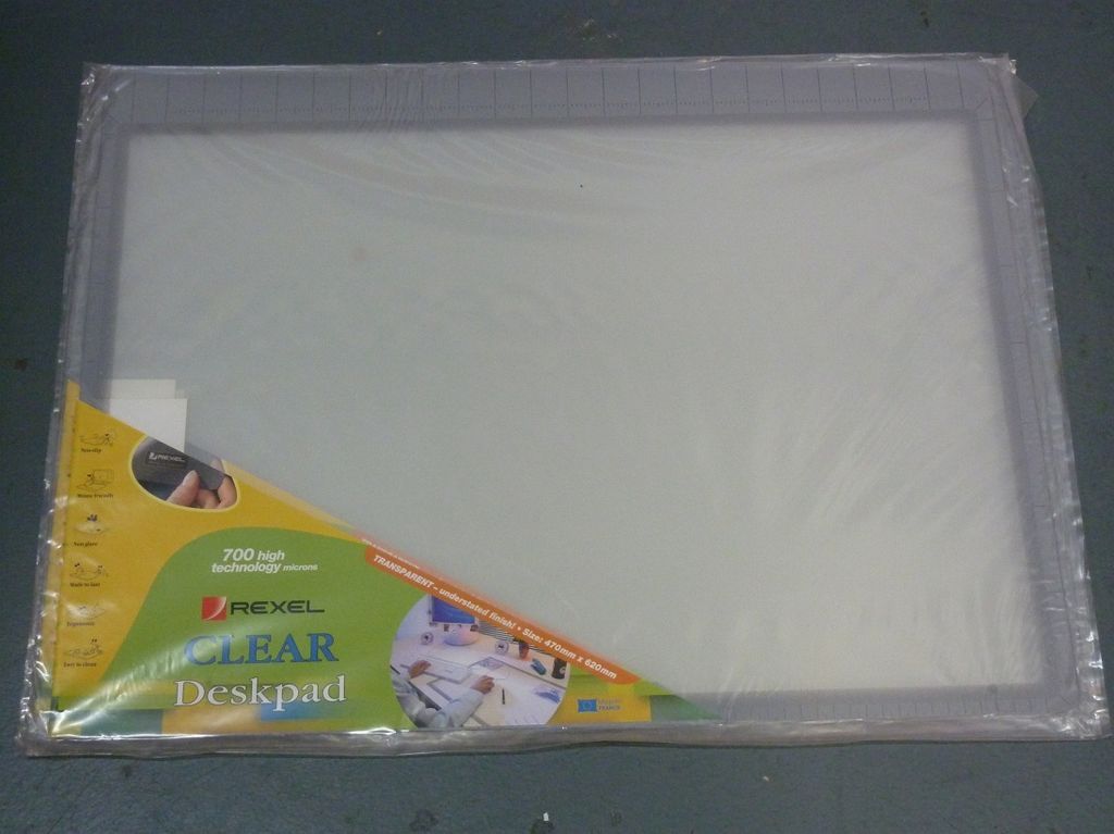 Rexel Clear Deskpad 470x620mm 700 microns code No. 55502 NEW deskmat