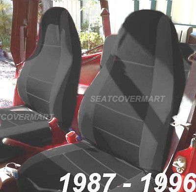 Neoprene Black Color Car Seat Cover Full Set YJ8796127 (Fits Jeep