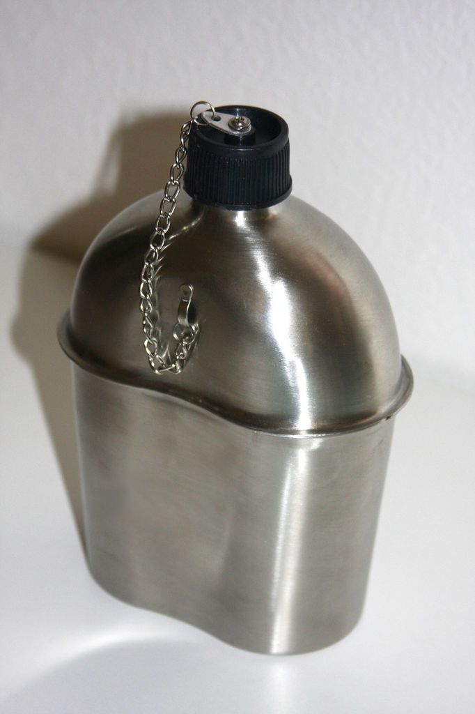 Stainless steel Canteen 1 Quart WWII style