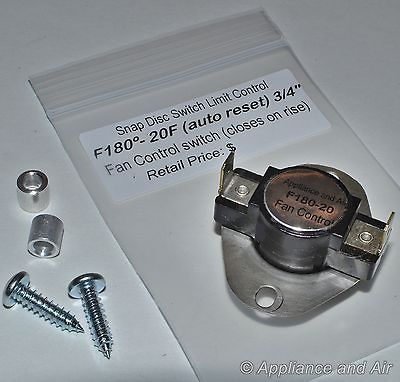 F180 Pellet / Wood Stove Low Limit Fan Control (Room Air Blower Switch