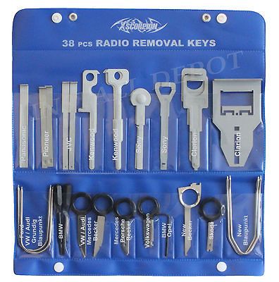 38 PIECE MASTER RADIO STEREO REMOVAL KEYS KEY SET   UNIVERSAL