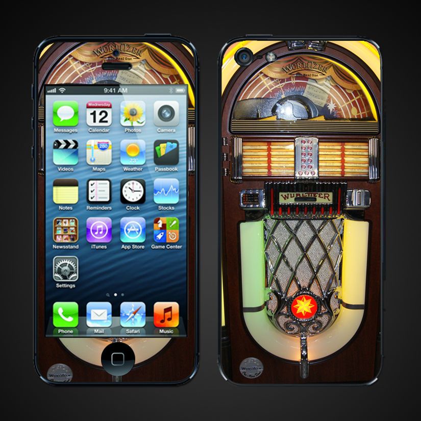 iphone 5 vinyl Skins Kit   Old School retro Jukebox wurlitzer vintage