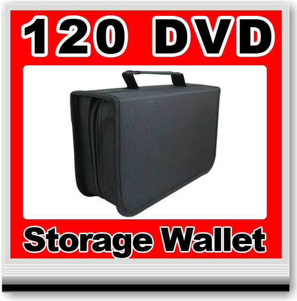 120 X CD DVD STORAGE WALLET HOLDER CARRY CASE SLEEVE