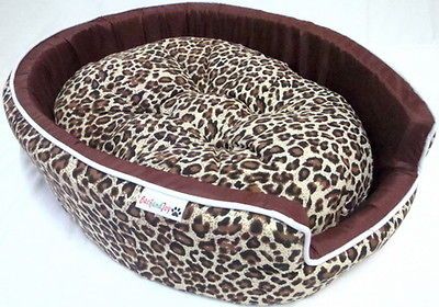 CREAM&DARK BROWN DOG BEDS MAT CRATE for PETS Dog Cat MEDIUM