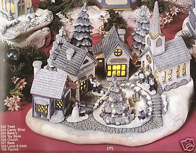 Ceramic Bisque Christmas Village Scene Scioto Mold 527 U Paint Ready