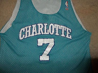 Vintage 1980s Charlotte Hornets Jersey Number 7 Near Mint Approx. Size