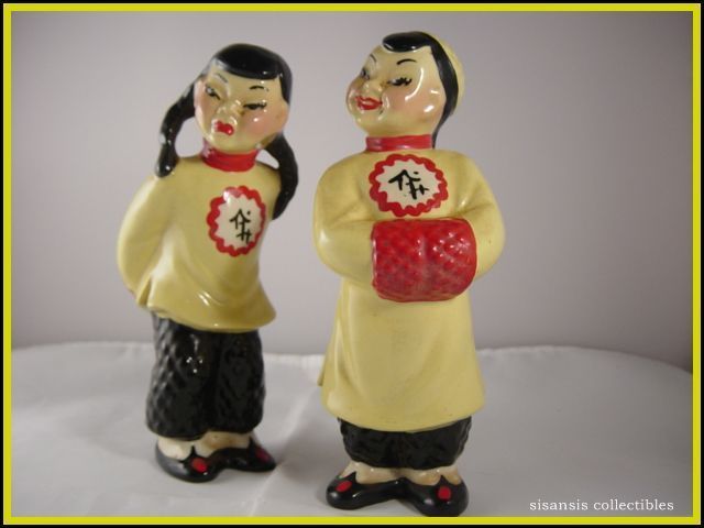 Ceramic Arts Studio Madison Chinese Boy and Girl Figurines