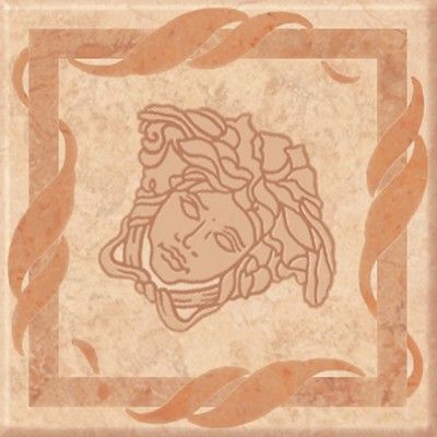 Versace Home Floor Wall Tiles Square Medusa Foglia in Pink 5.7 x 5.7cm