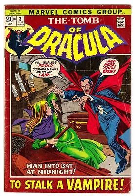 TOMB OF DRACULA #3 (7/72)  GD+ / 1st Rachel Van Helsing & Inspector