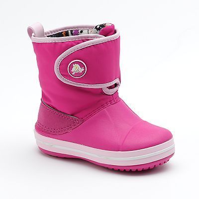 Crocs Kids Crocband Gust Boots Girls Fuchsia Bubblegum All Size