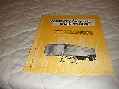 1955 DOREY CHAMPION GRAIN TRAILER SALES BROCHURE