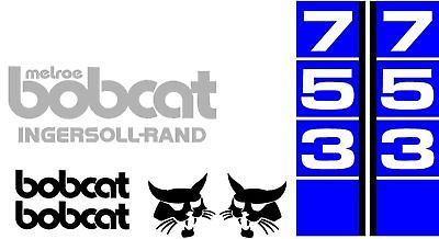 New 753 Bobcat Melroe Ingersoll   Rand Skidsteer Decal Set Whole