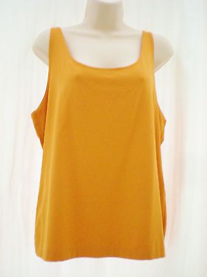 CHICOS Size 3 16 18 Adjustable Strap Orange Stretch Tank Top