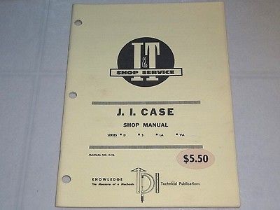 CASE D S LA VA TRACTOR SERVICE MANUAL 1954 **