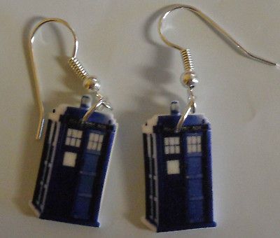 DR. WHO MATT SMITH, TARDIS DOCTOR EARRINGS CHARMS