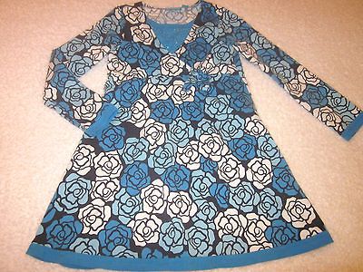 Girls Sz 8 The Childrens Place Blue Floral Below Knee Length Fall