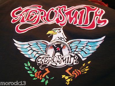 Vintage AEROSMITH CONCERT T SHIRT Orig. 90s TOUR SHIRT Skull XL STEVEN