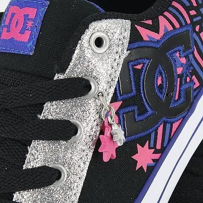 DC CHELSEA CHARM BLACK CRAZY PINK BLUE SILVER GRADESCHOOL KIDS US SIZE