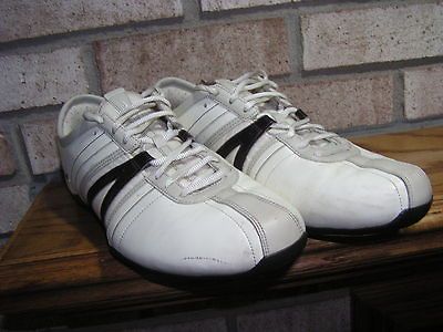 NIKE DANCE CHEER SNEAKERS WOMENS 10 NICE USED CREAM BROWN LEATHER