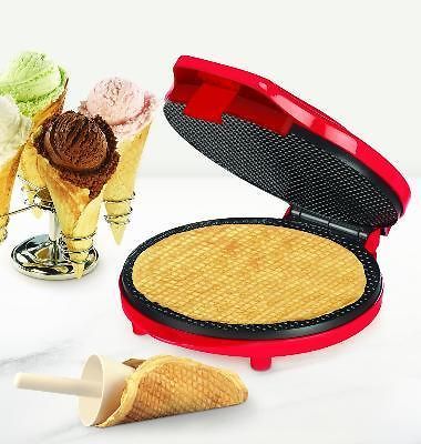 Sensio Bella Cucina 13468 Waffle Cone Maker, Red