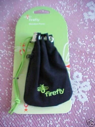 FIREFLY CELL PHONE HOLDER BLACK/GRN NEW WRISTLET PURSE