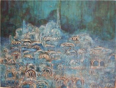 Original Oil Israeli Joseph Pardo Jerusalem Landscape