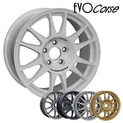 EvoCorse Renault Clio R3 18x8 Sanremo White Alloy Wheels Race Rally