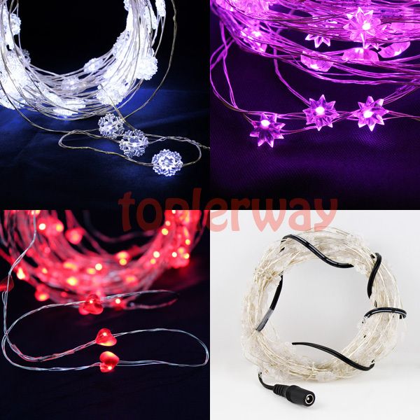 Style Snow Heart Stars 10M 100LED String Light Xmas Decoration Party