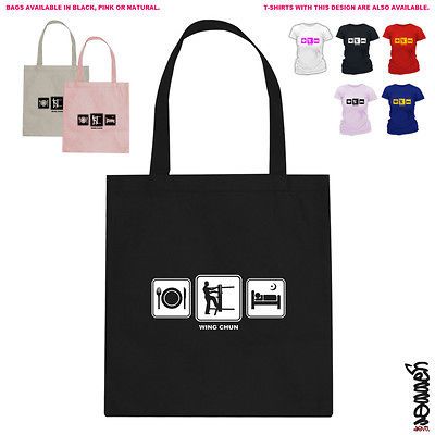 Wing Chun Dummy Gift Cotton Tote Bag Wing Chun Daily Cycle