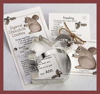 SQUIRREL ~ ACORN ~ tin cookie cutter DUO ~ MADE IN THE USA (NEW)